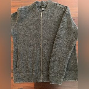 Cashmere cardigan, baseball zip